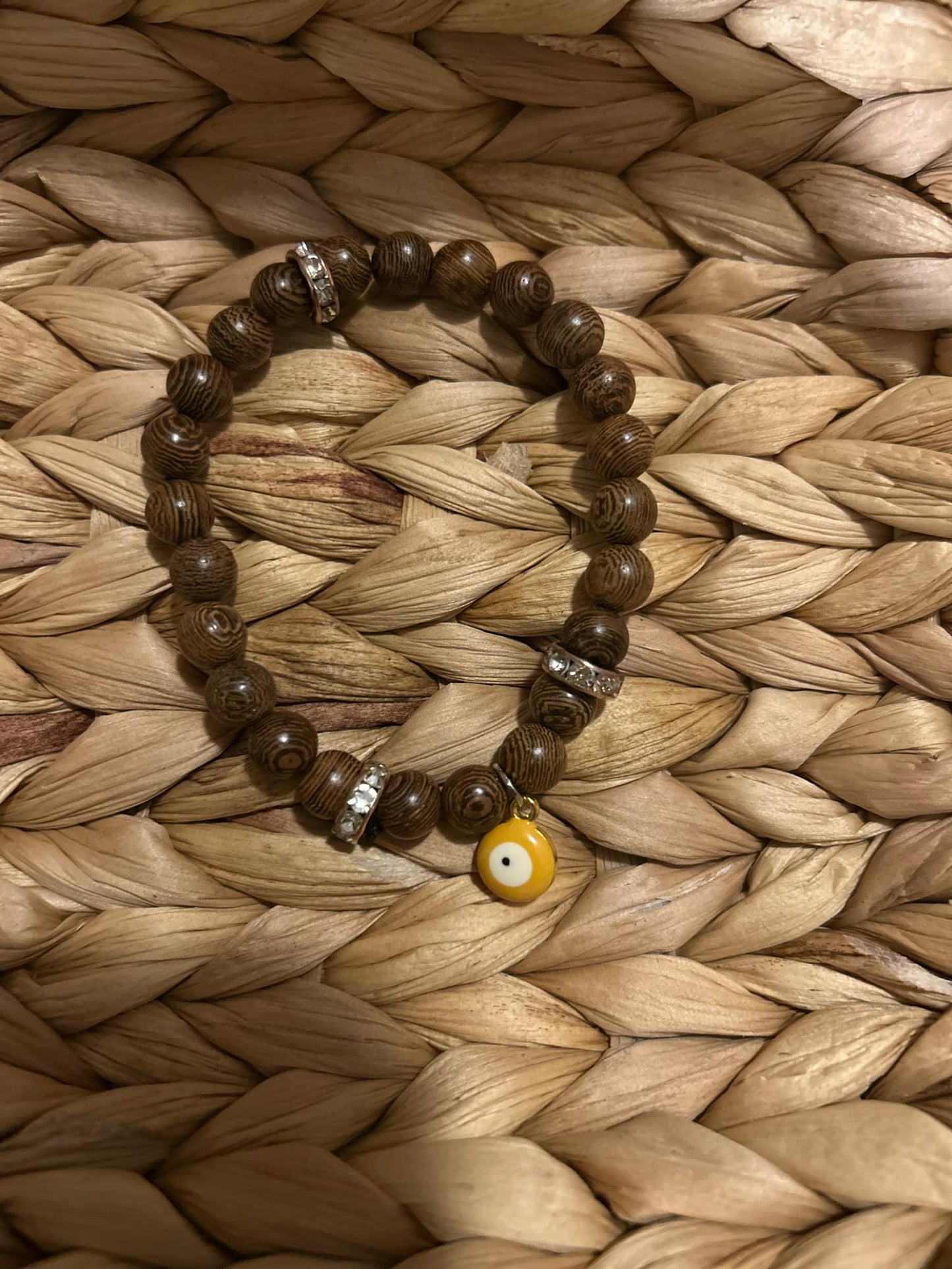 Wooden Evil Eye Bracelet