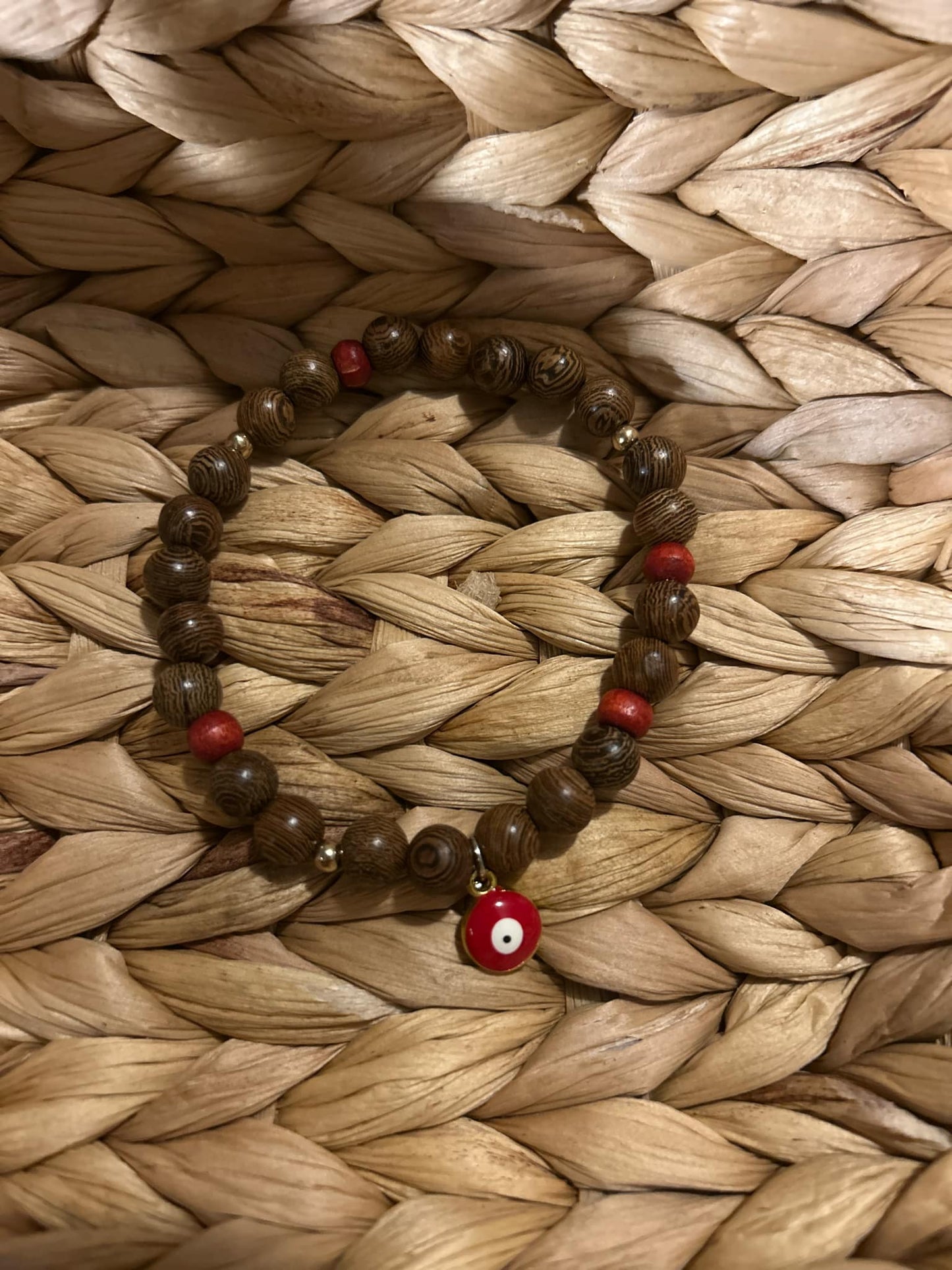 Wooden Evil Eye Bracelet